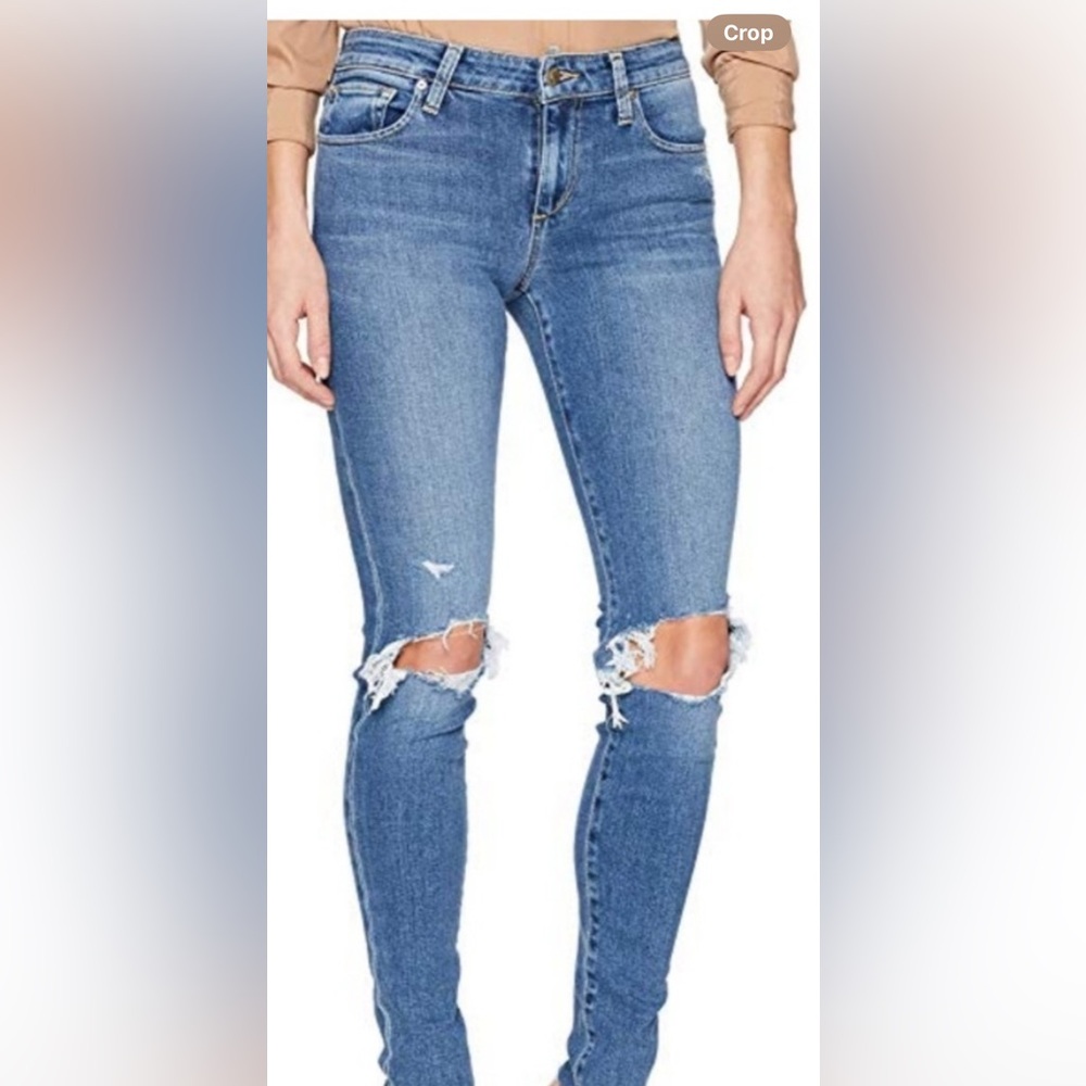 Joes Jeans Icon Mid Rise Skinny Kiara Women's Blue Distressed Jeans